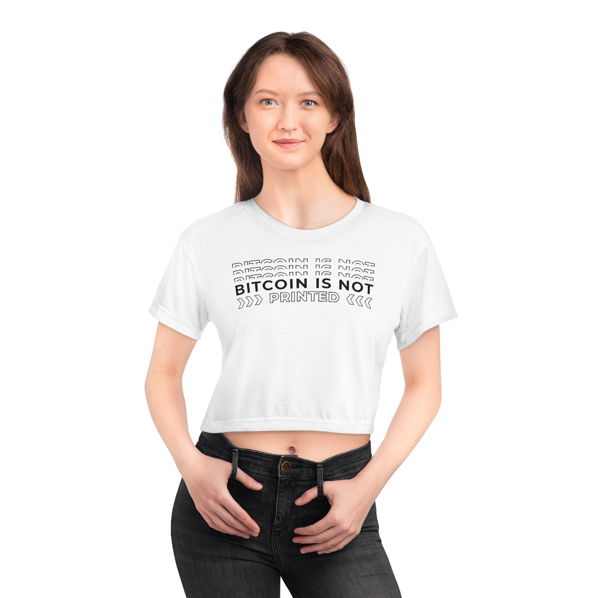 BTC is not printed Crop Tee