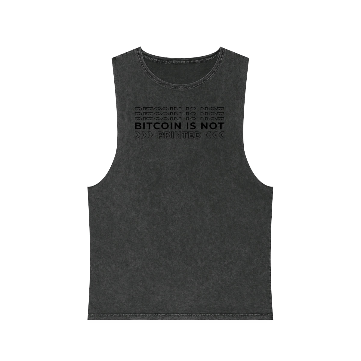Bitcoin is Not Printed Stonewash Tank Top
