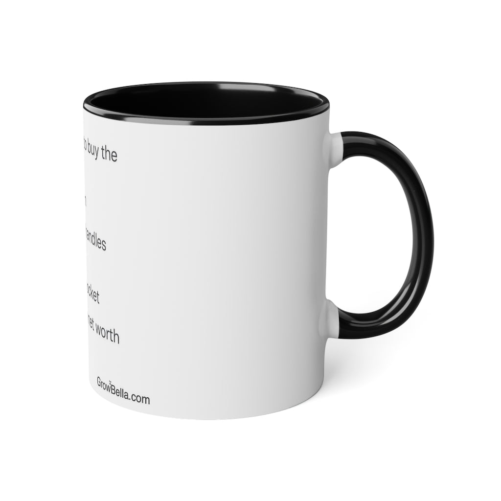 Cash flowing Real Estate White Accent Mug, 11oz