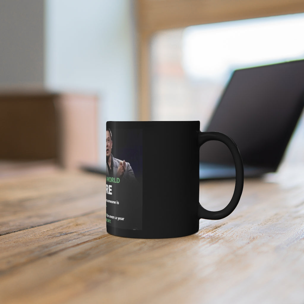 Invest in your self W Elon Musk MEME 11oz Black Mug