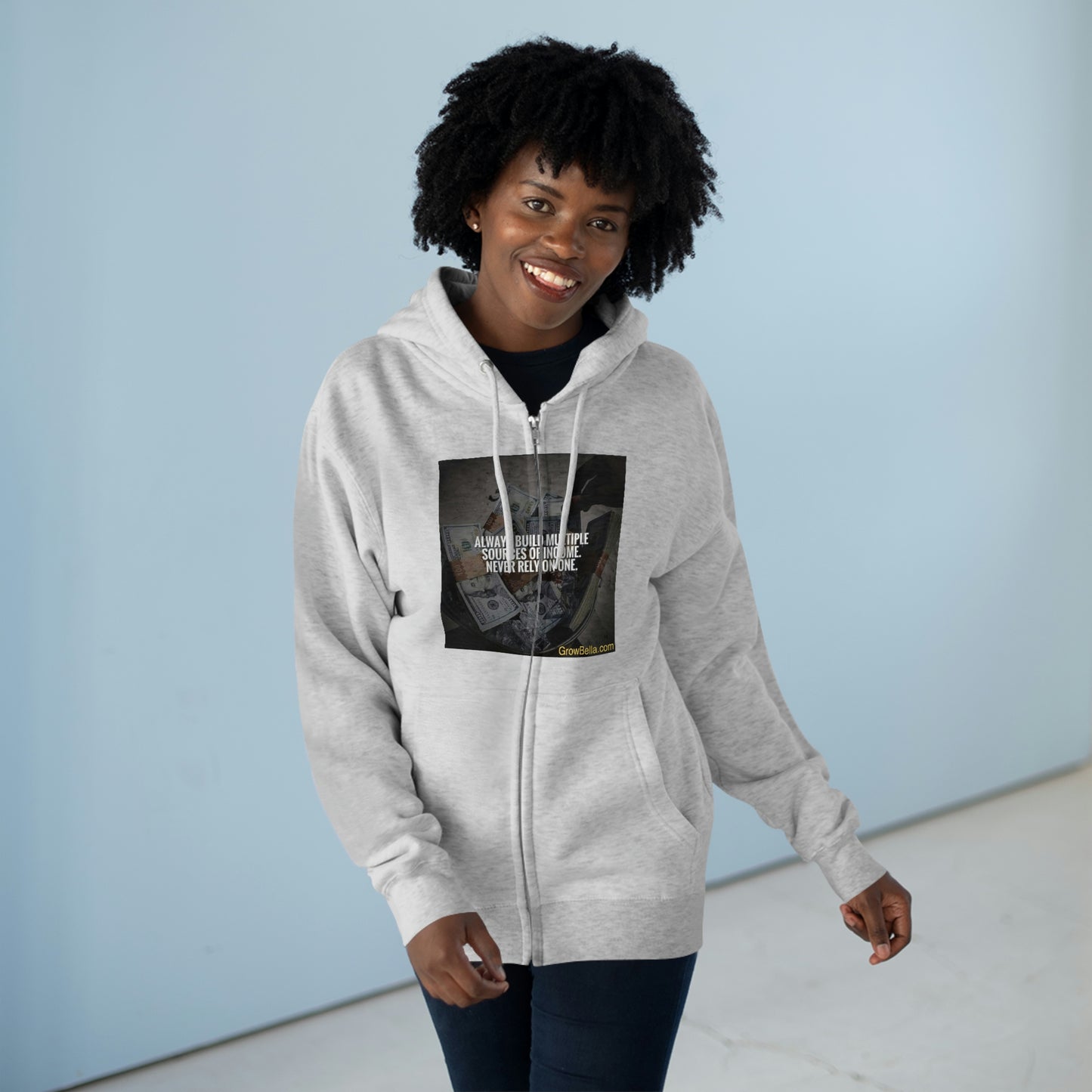 Never Depend on one river for Fish, Build Multiple Cash Flows Full Zip Hoodie