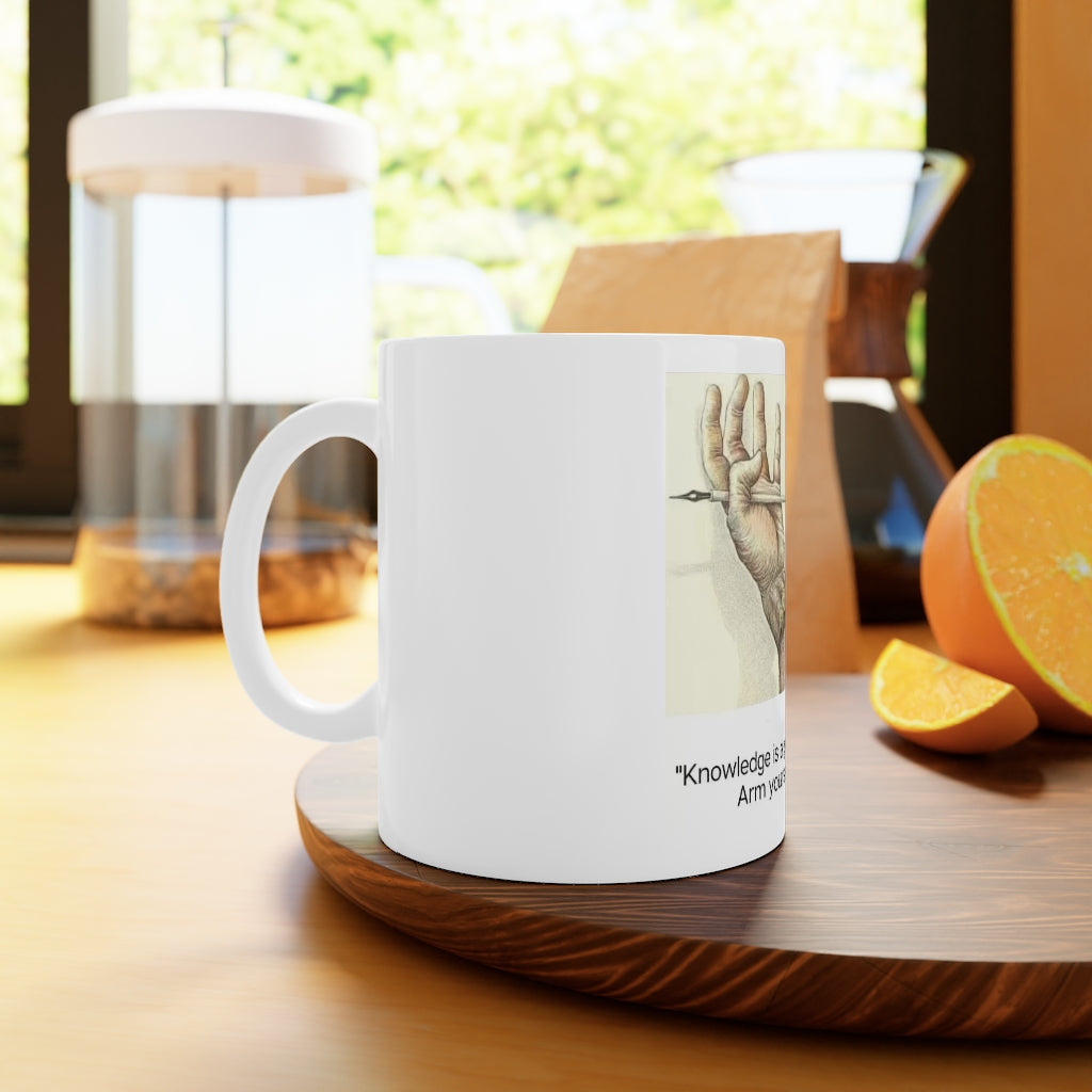 Knowledge is Power 15 & 11oz White Ceramic Mug