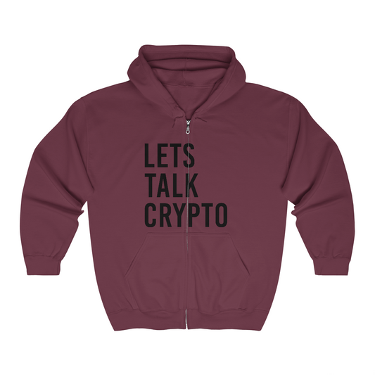 Lets talk Crypto Full Zip Hooded Sweatshirt