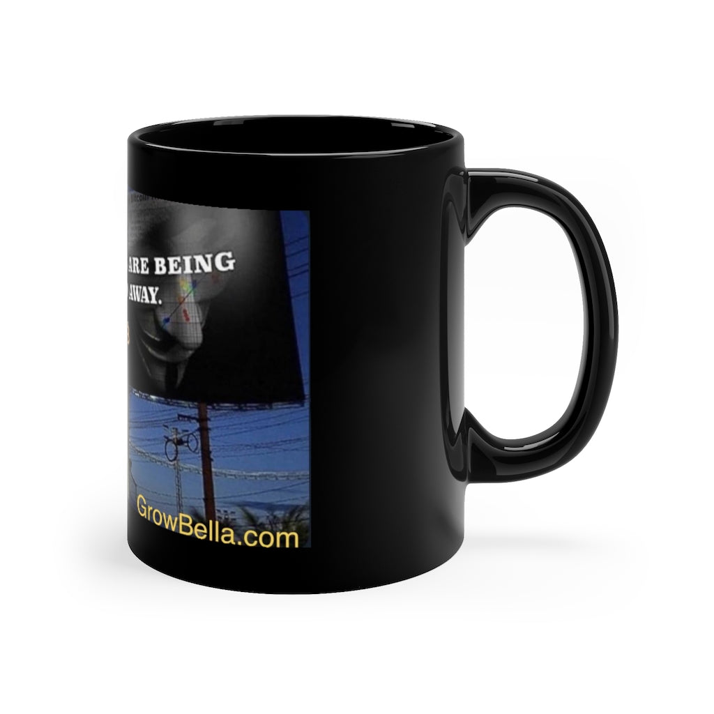Your Savings is being printed, Buy BTC 11oz Black Mug