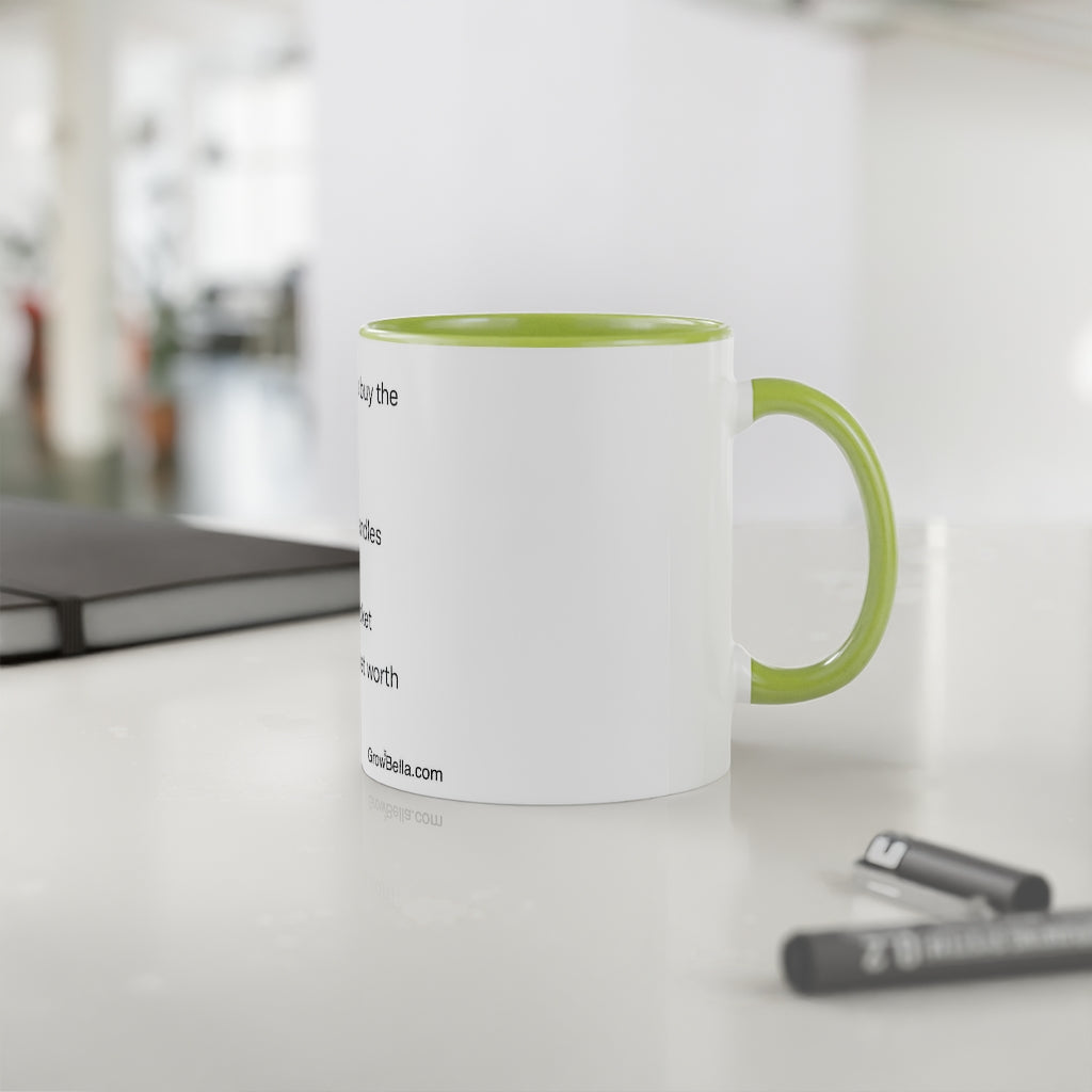 Cash flowing Real Estate White Accent Mug, 11oz