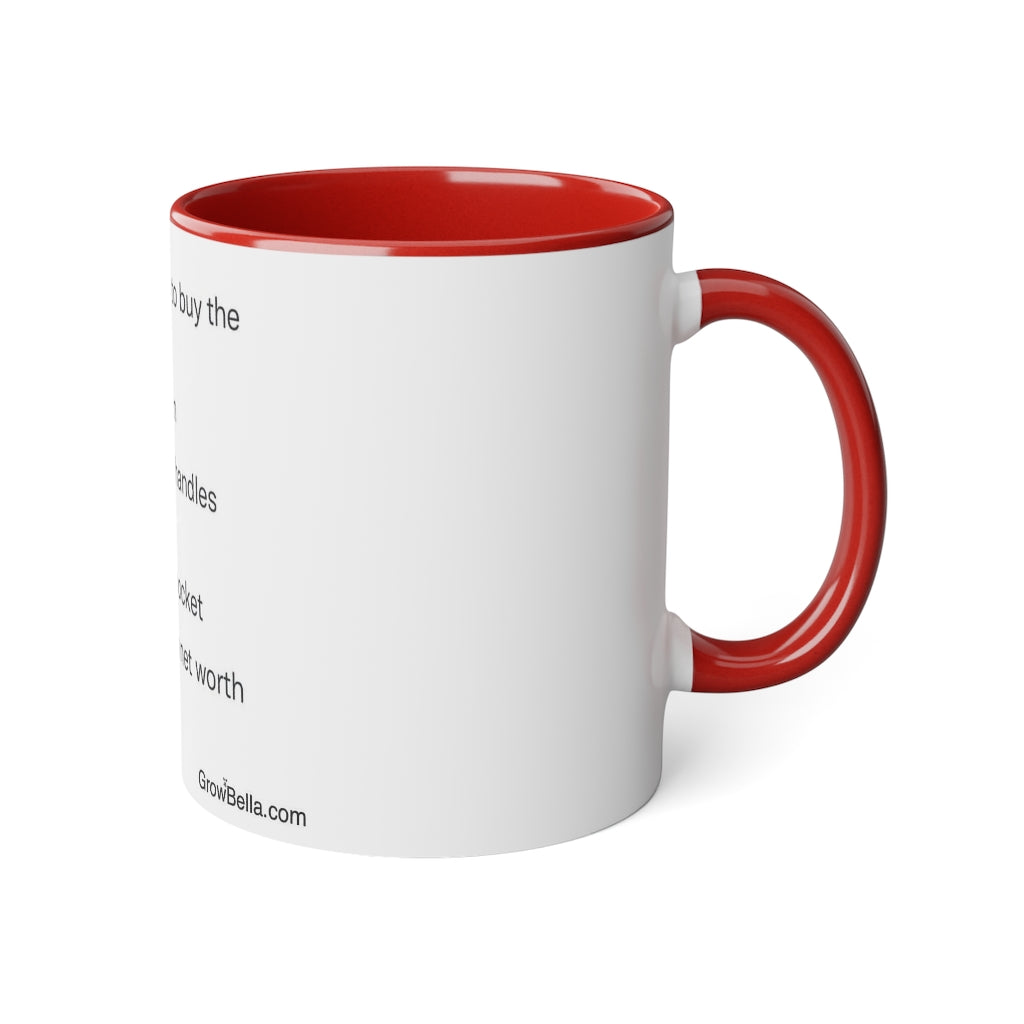Cash flowing Real Estate White Accent Mug, 11oz