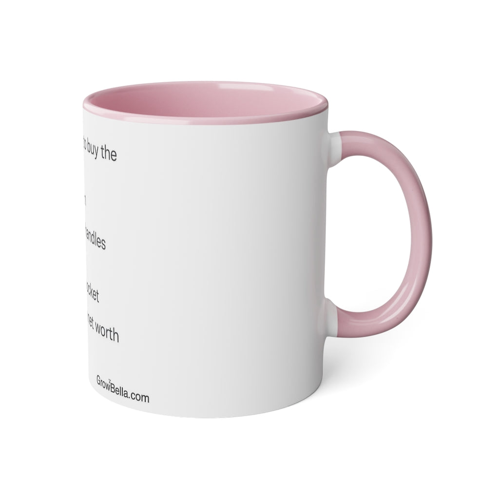 Cash flowing Real Estate White Accent Mug, 11oz