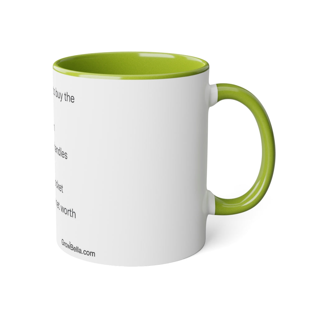 Cash flowing Real Estate White Accent Mug, 11oz