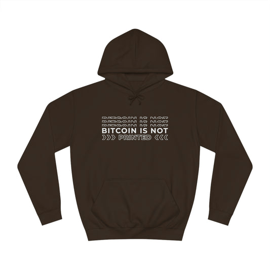 Bitcoin Is not printed  Hoodie