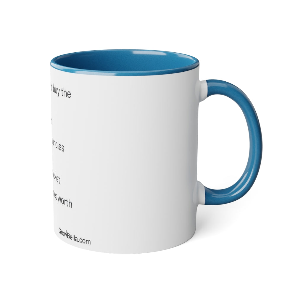 Cash flowing Real Estate White Accent Mug, 11oz