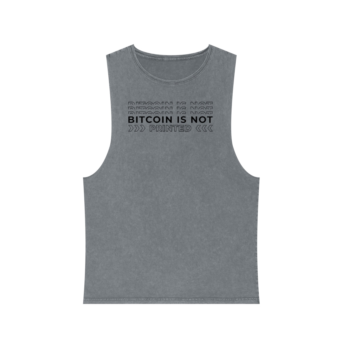 Bitcoin is Not Printed Stonewash Tank Top