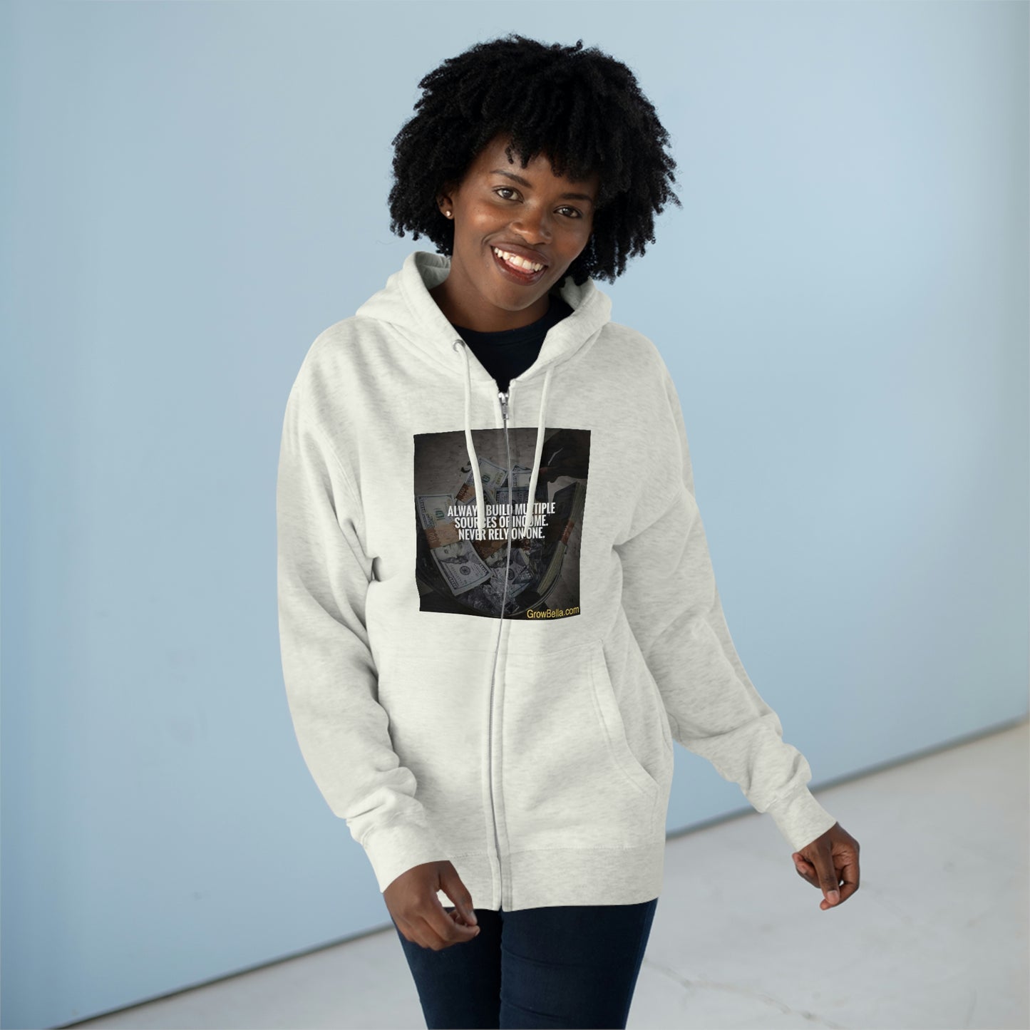 Never Depend on one river for Fish, Build Multiple Cash Flows Full Zip Hoodie