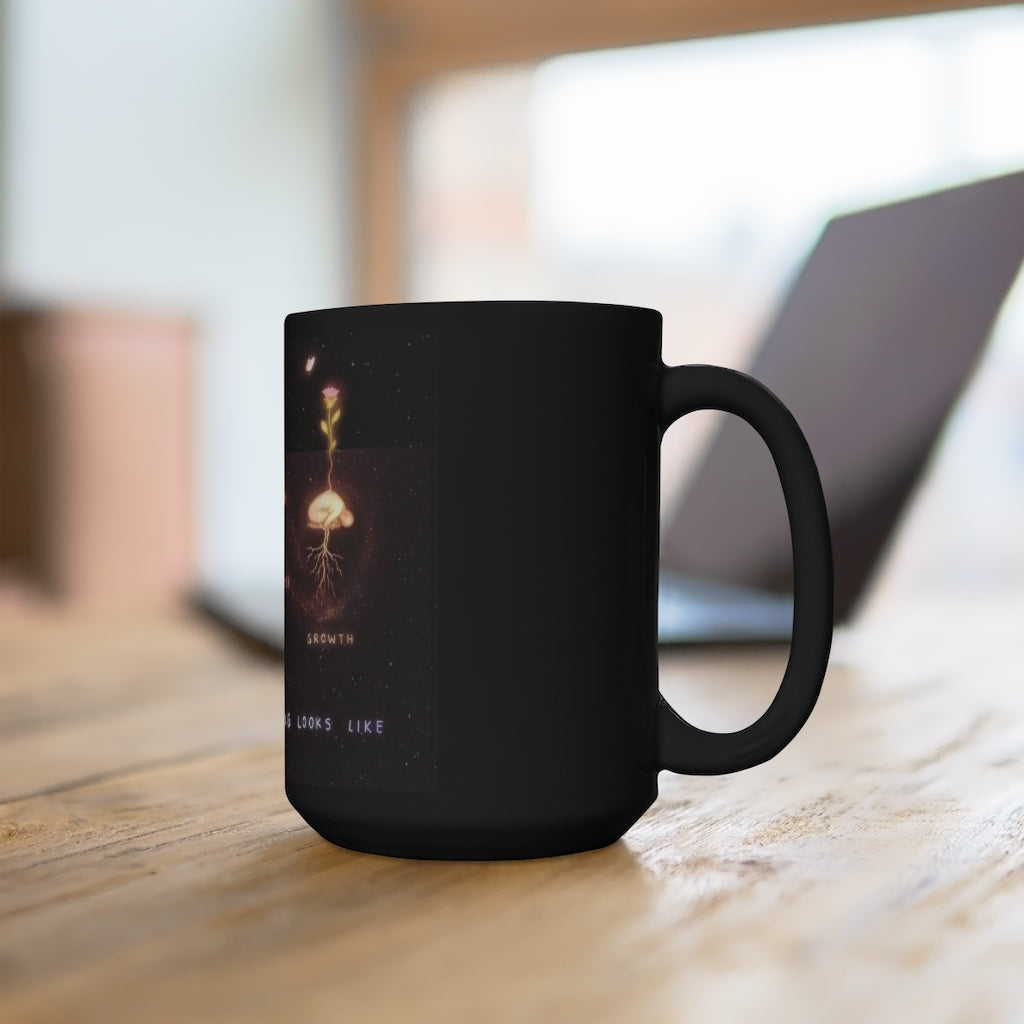 Discomfort Acceptance Growth Black  Mug 15oz