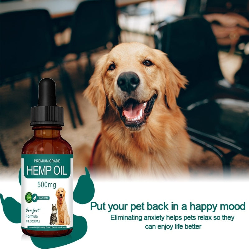 Hemp Oil For Dogs Cats Relieve Stress & Pain