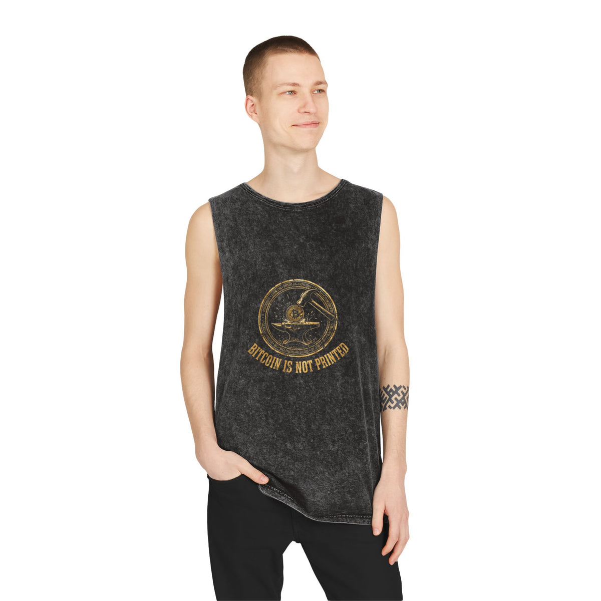 Grow Bella "Bitcoin Is Not Printed" Illustrated Tank