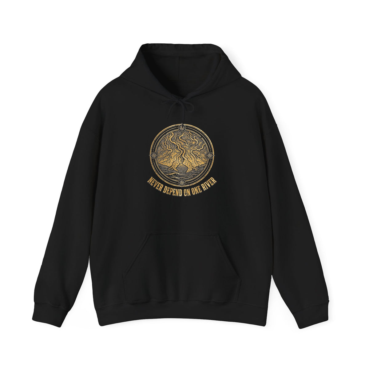 Grow Bella "Never Depend On One River" Illustrated Hoodie