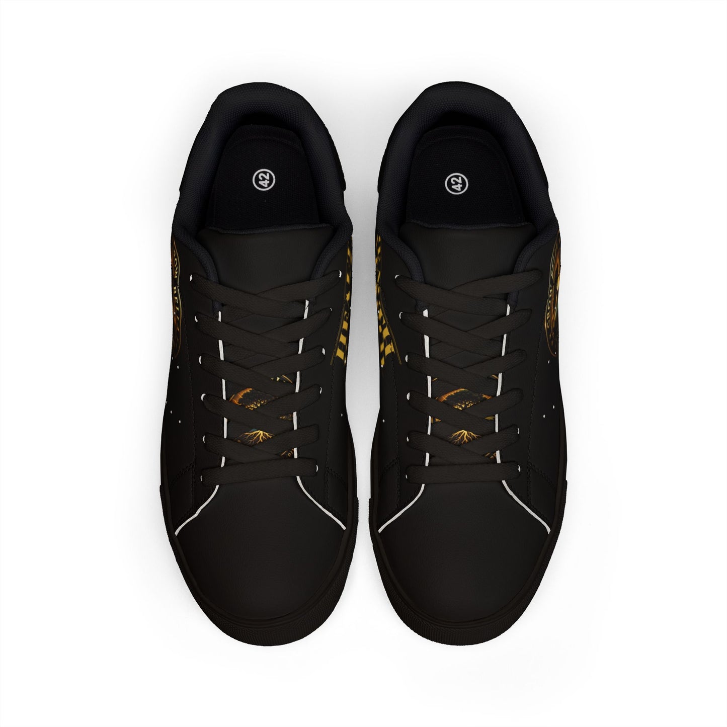 Grow Bella Blackout Edition Low Top Leather Sneakers - Health Is Wealth (Women's)