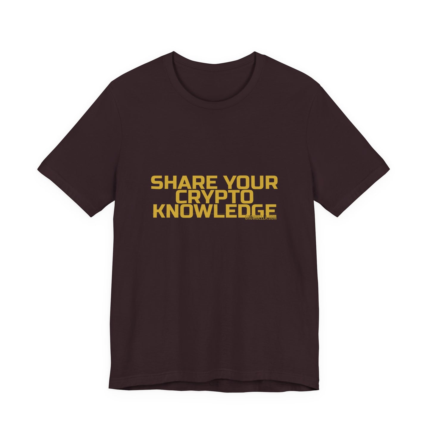Grow Bella "Share Your Crypto Knowledge" Unisex Cotton Tee