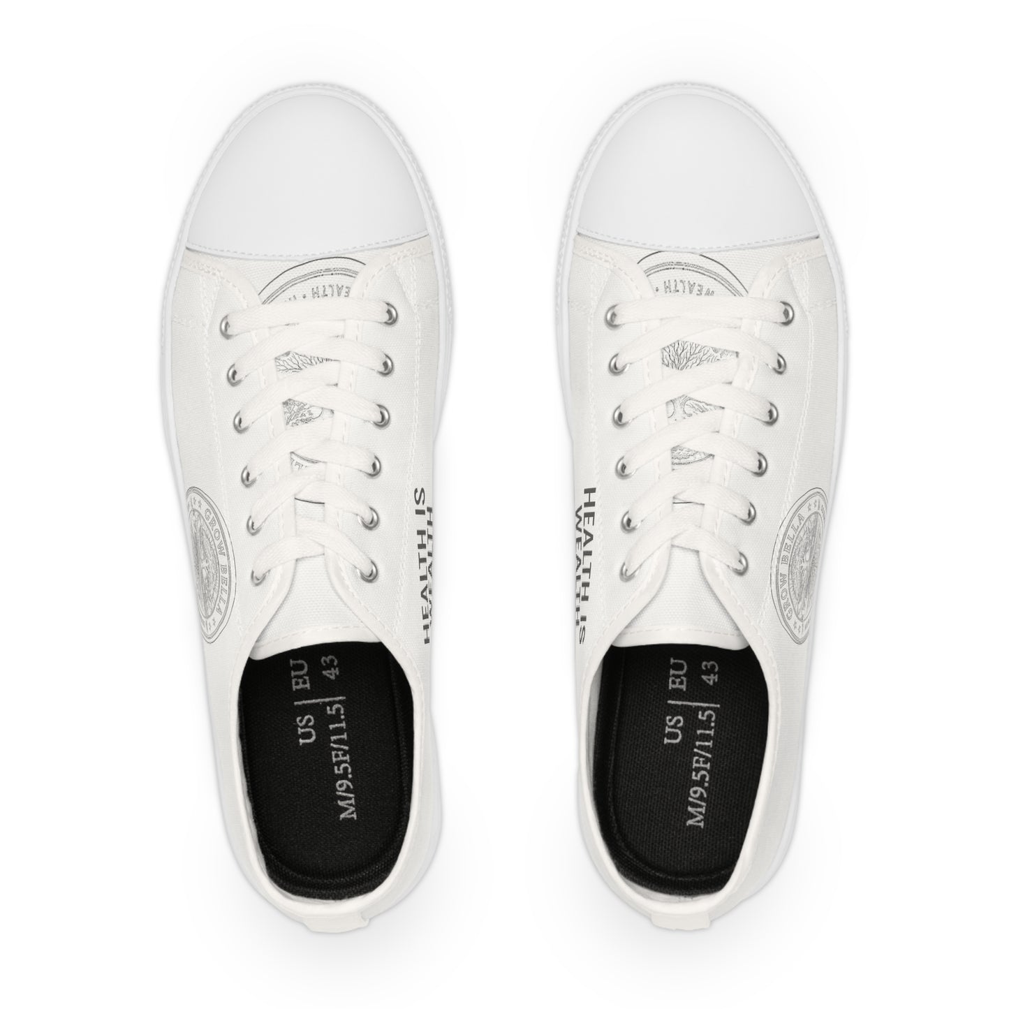 Grow Bella All-White Low Top Sneakers