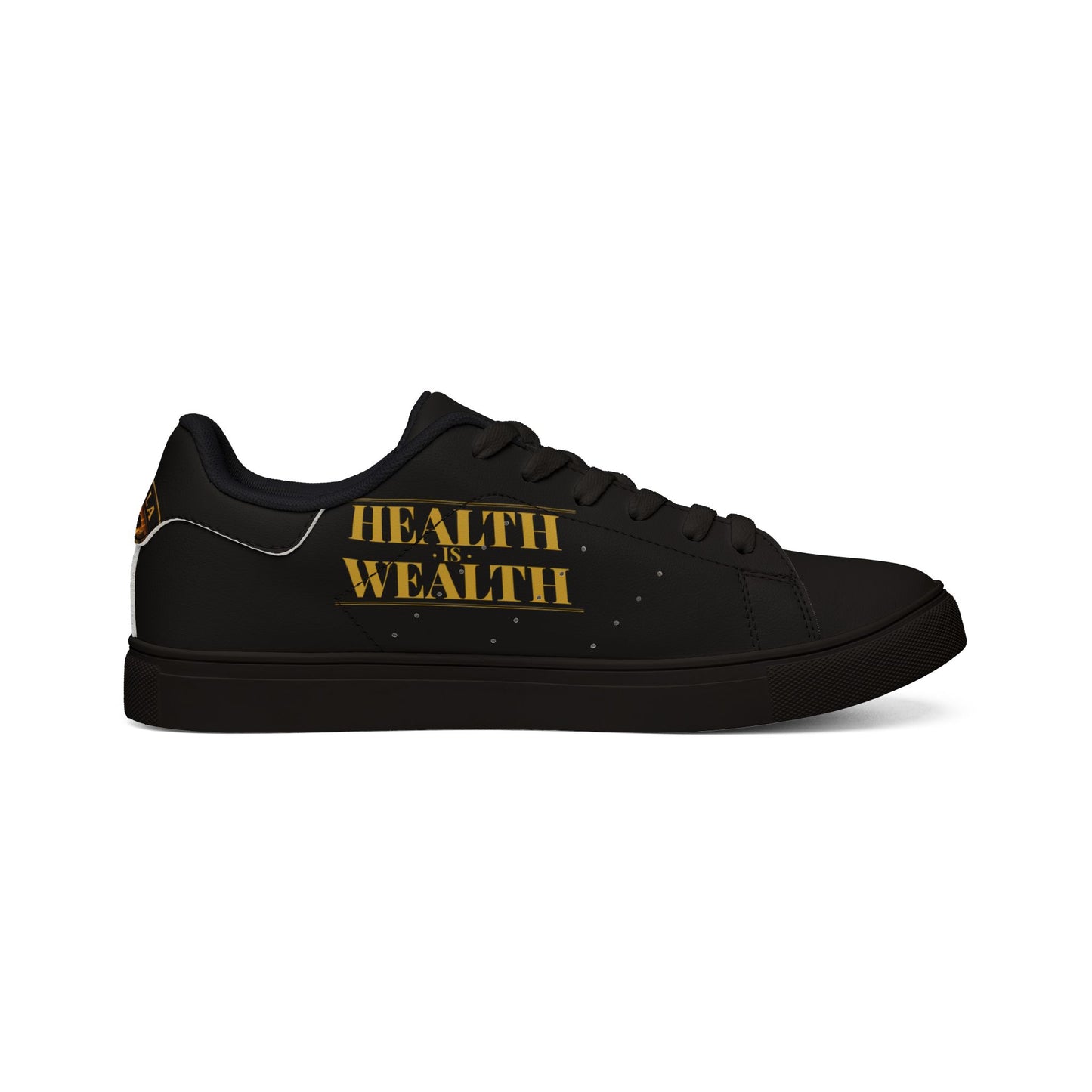 Grow Bella Blackout Edition Low Top Leather Sneakers - Health Is Wealth (Women's)