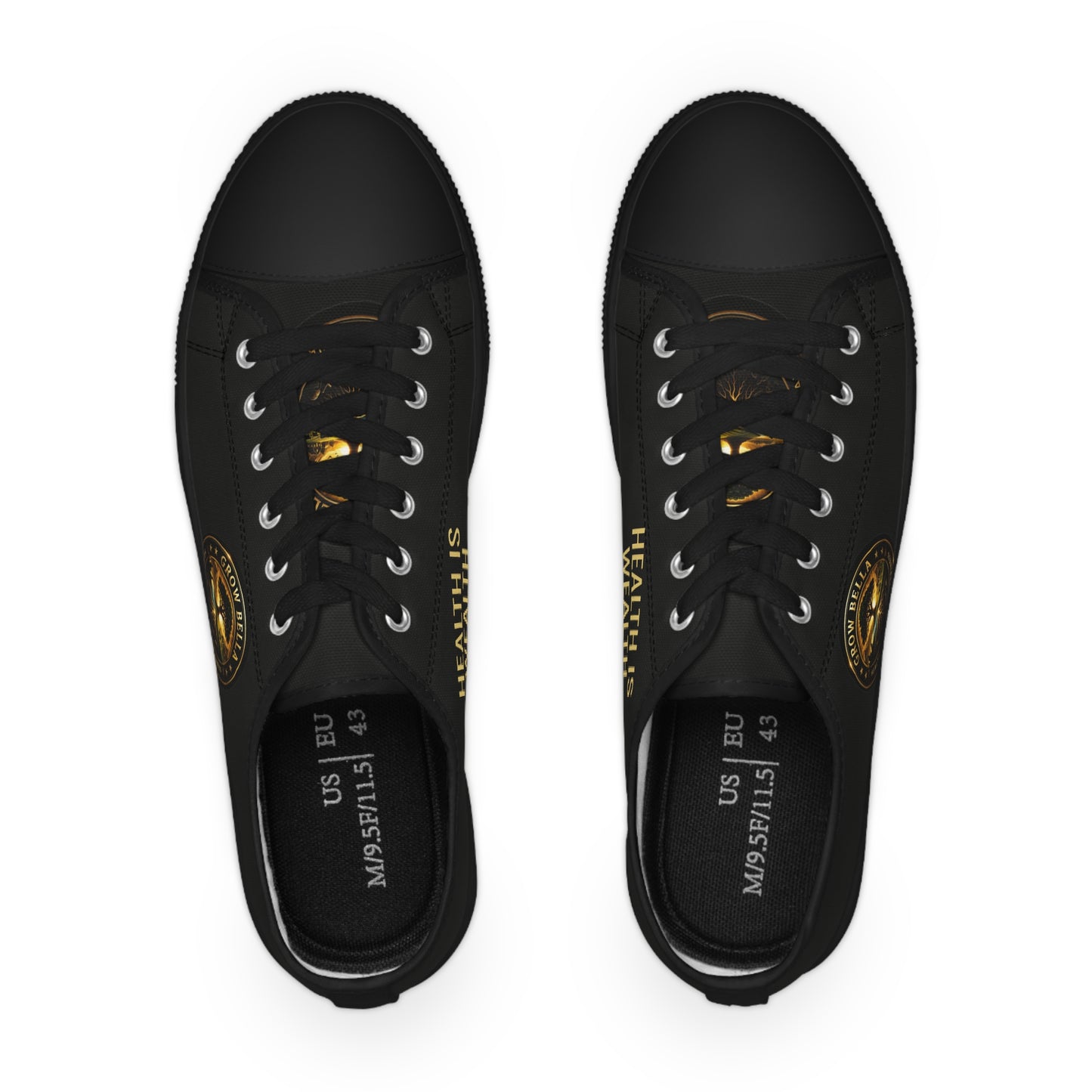 Grow Bella All-Black Low Top Sneakers