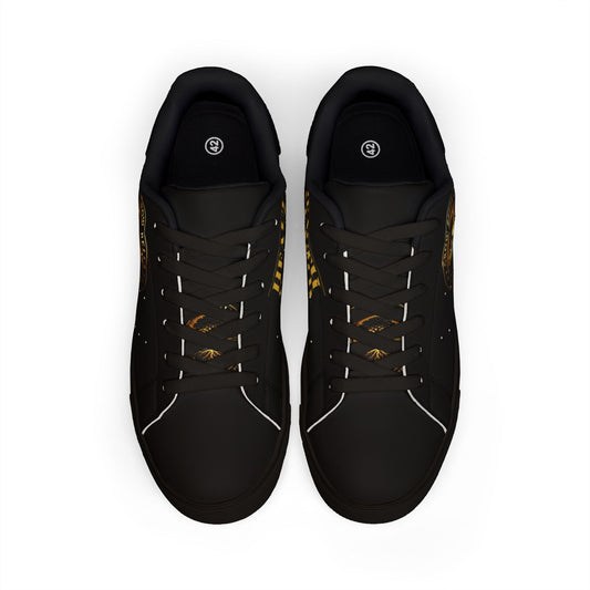 Grow Bella Blackout Edition Low Top Leather Sneakers - Health Is Wealth